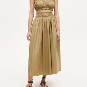 RHODE Pooja MIDI Skirt 100% Cotton